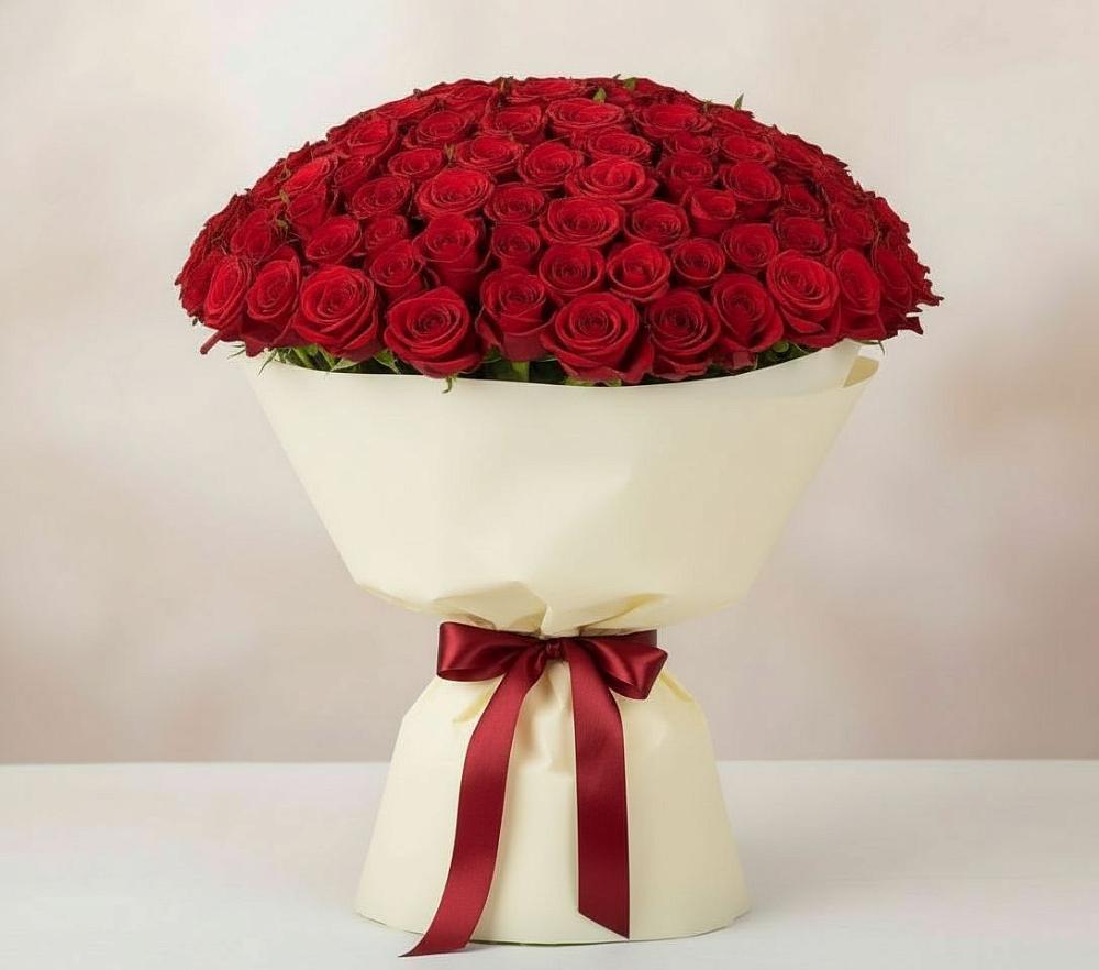 Букет 101 Красная роза Милано в Мостовском
