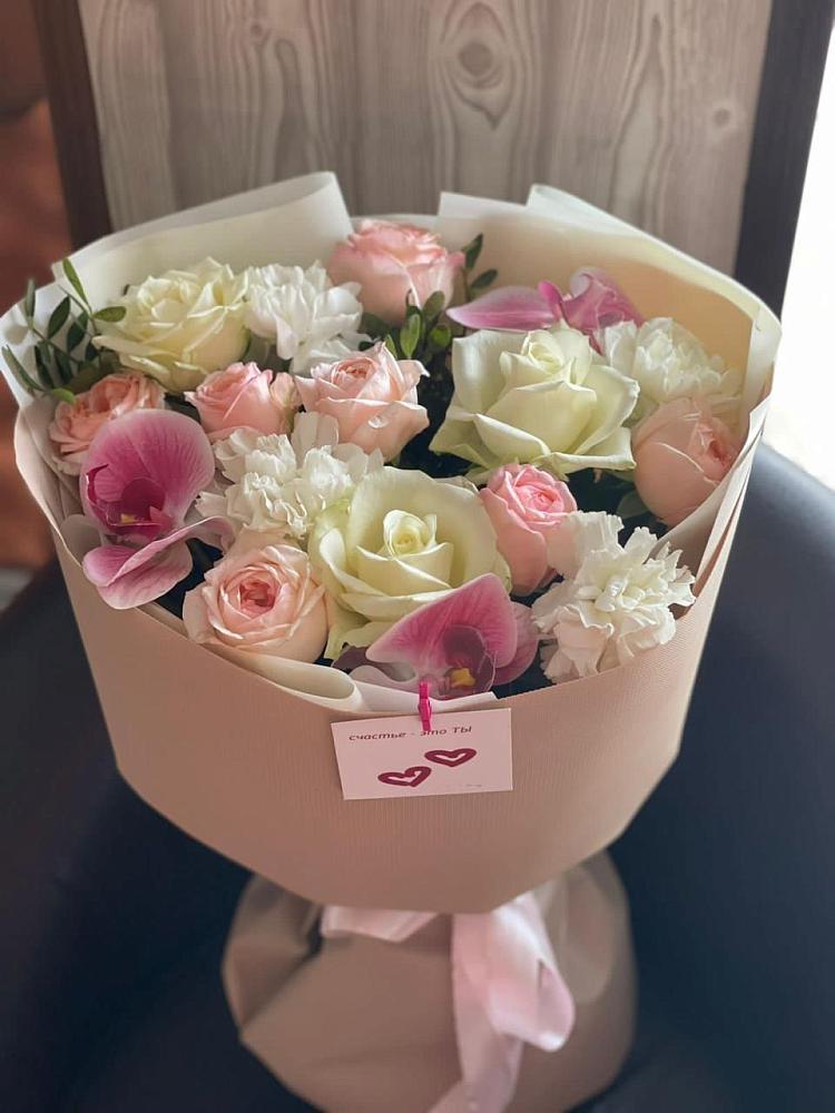 Букет цветов из: Орхидеи, Розы и Гвоздики в Мостовском