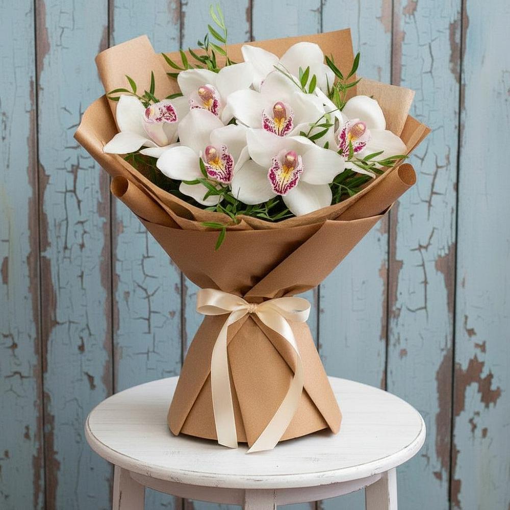 Букет цветов из: Орхидеи и Розы в Мостовском