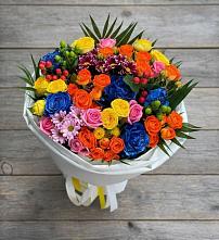 Букет цветов из:  Розы и Хризантемы в Мостовском