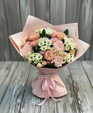 Букет цветов из:  Гвоздики, Розы и Хризантемы в Мостовском