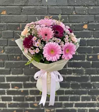 Букет цветов из:  Герберы и Хризантемы в Мостовском