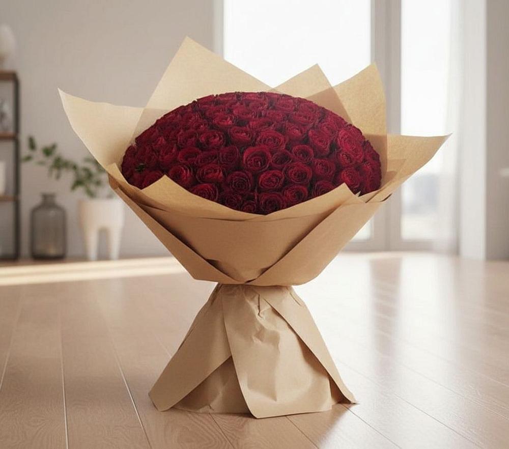 Букет 101 Красная роза в Мостовском