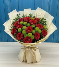 Букет цветов из:  Розы и Хризантемы в Мостовском