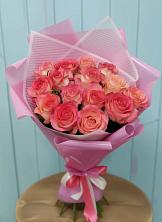 Букет 15 Розовых роз Равель в Мостовском