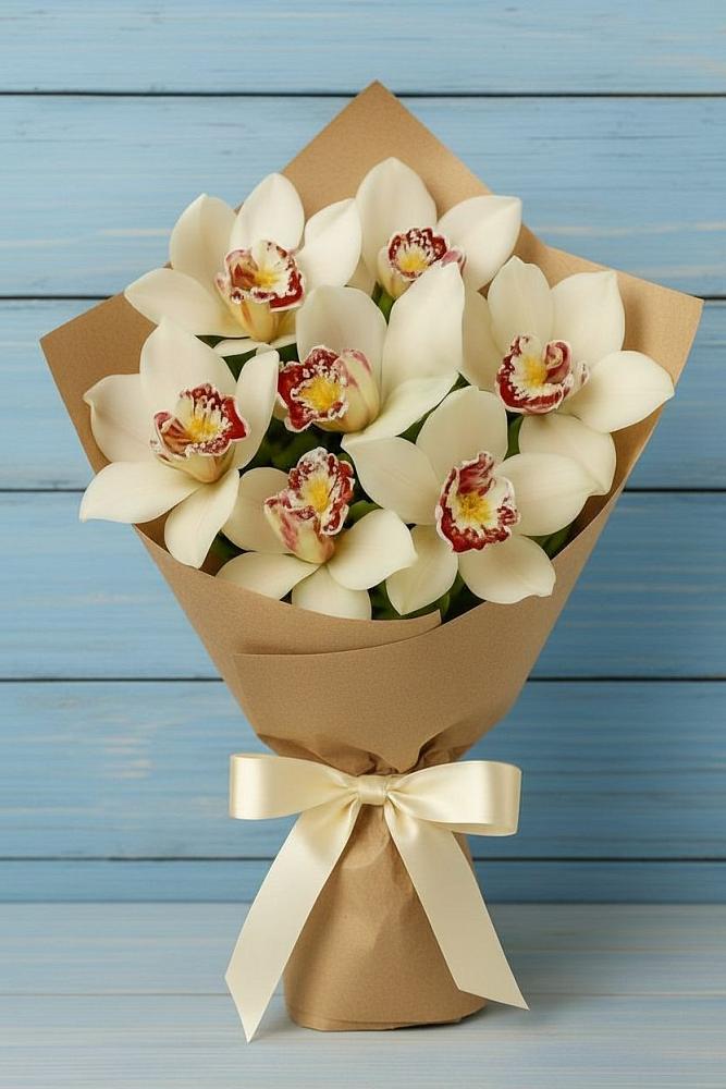 Букет цветов из: Орхидеи и Розы в Мостовском